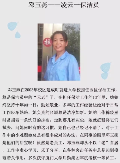 “梦圆嘉园—漳州校区学生园区最美保洁员、最美安防员”评选活动圆满完成