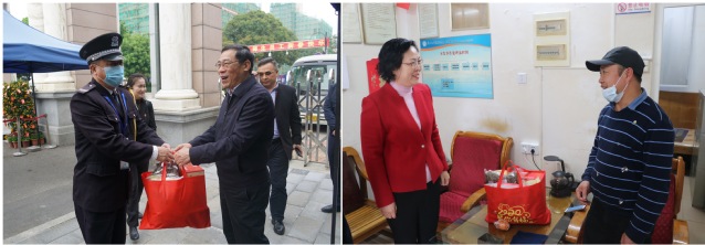 学校慰问春节期间在岗人员