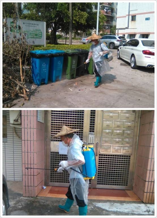 南强物业灾后防疫消杀马不停蹄