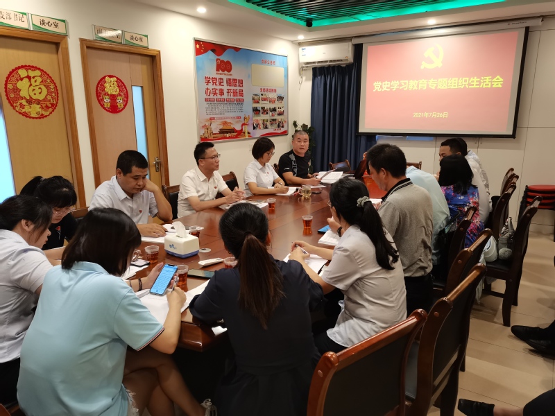 公寓党支部召开党史学习教育专题组织生活会暨学党史、悟思想专题党课