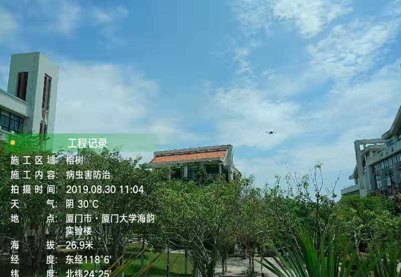 厉害了!校园绿化虫害防治采用无人机
