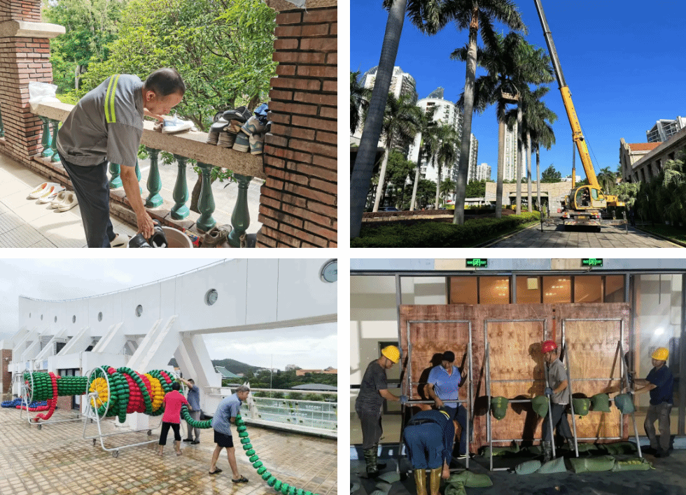 筑牢安全防线,后勤集团全力应对台风“杨柳”